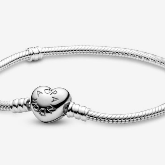 Pandora Moments Heart Clasp Snake Chain Bracelet - Picture 11 of 12